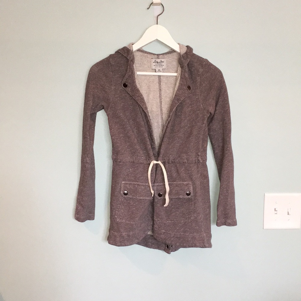 Lucky Brand Hooded Sweatshirt Cardigan